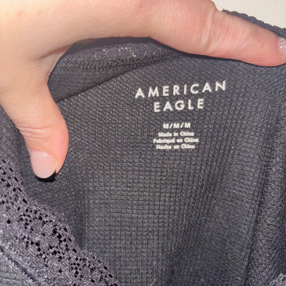 American Eagle Gray Knit Top